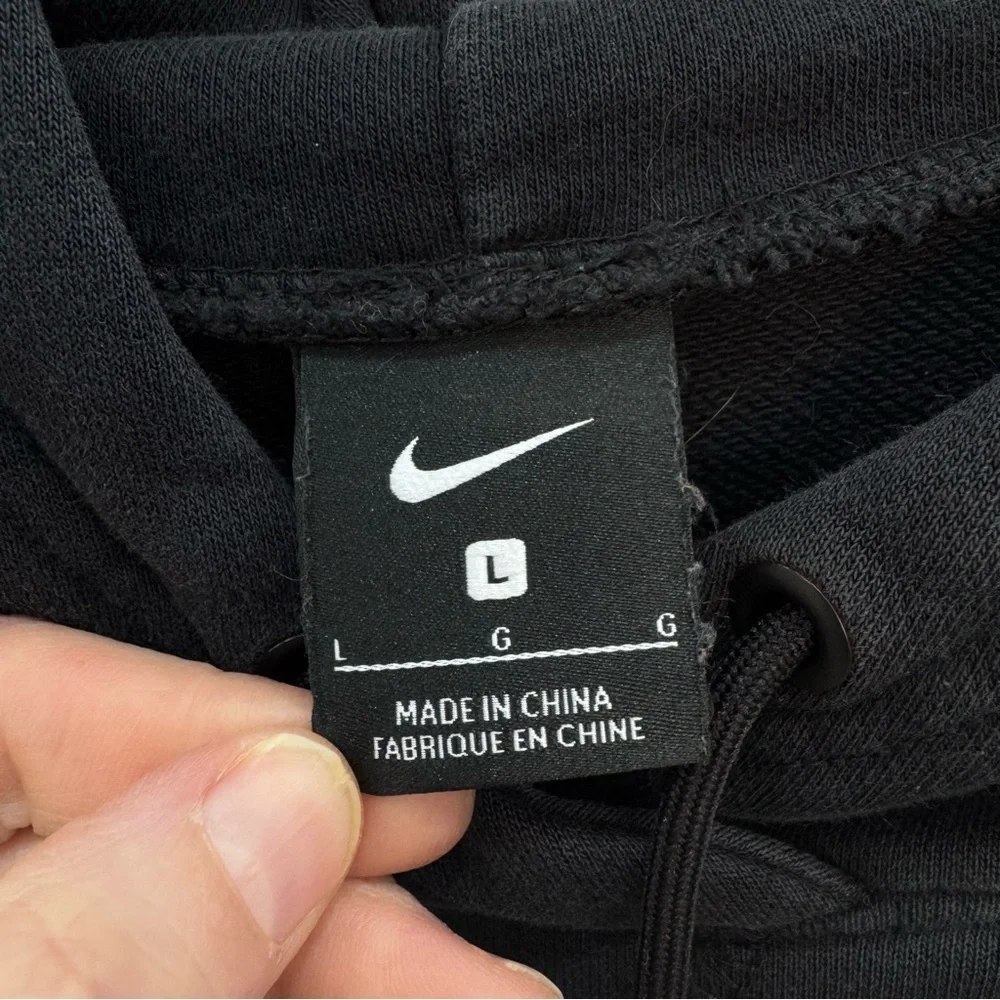 Nike Sportswear Freak Hoodie Sweatshirt Men Black Spell Out Sz Lg